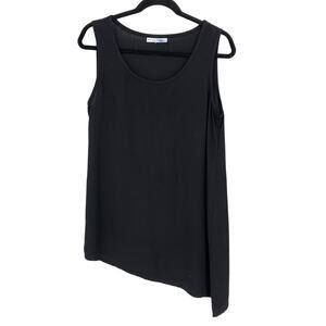 Bryn Walker Tank Top Womens XS Asymettrical Hem Sleeveless Black Tencel